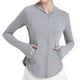 thumbnail image 1 of Desiderio Ropa de protección solar de corte ajustado de color gris oscuro para mujer Ropa de protección solar de seda helada de verano Ropa de protección solar transpirable, 1 of 5