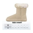 thumbnail image 3 of Pennysue Women Fashion Winter Boots Sand Mid-Calf Faux-Fur Lining Snow Boots 8M, 3 of 7