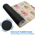 thumbnail image 6 of Long Mouse Pads for Desk,Beige Princess Dress Pattern Desk Mats on Top Of Desks, Desk Mouse Pad Extra Large with 3mm Non-Slip Base and Stitched Edge for Gaming,Office,Work,Home 31.5"x11.8", 6 of 6