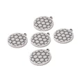 thumbnail image 3 of 5 pc Non-Tarnish 201 Stainless Steel Sacred Geometry Pendants Spiritual Charms Filigree Joiners Findings Laser Cut Flower of Life Stainless Steel Color 22x19.5x1mm Hole: 1.4mm, 3 of 5