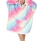 thumbnail image 3 of Blanket Hoodie, Oversized Blanket Hoodie Machine Wash Cute Pattern Print Fashionable Flannel Soft For Sleeping ANGGREK Otros, 3 of 6