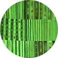 thumbnail image 1 of Ahgly Company Indoor Round Patchwork Green Transitional Area Rugs, 7' Round, 1 of 1