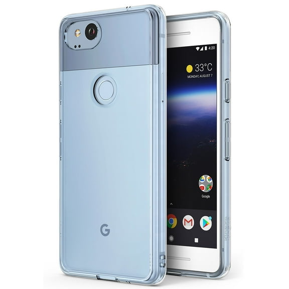 Ringke Fusion Case Compatible with Google Pixel 2, Transparent PC Back TPU Bumper Drop Protection Phone Cover - Clear
