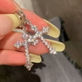 thumbnail image 2 of GKNET Rhinestone Zircon Cross Pendant Earrings For Women Korean Drop Dangle Earrin WY4-Gold-, 2 of 7