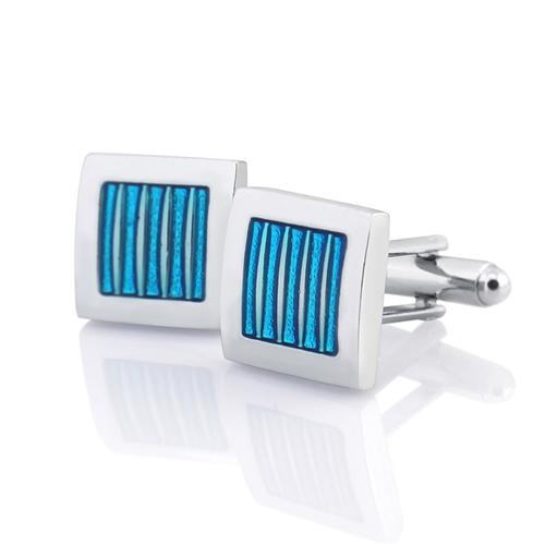 Insten Classic Silver Rectangle Cufflinks