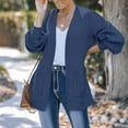 thumbnail image 2 of iHPH7 Open Front Cardigan for Women Bell Sleeve Cardigan Oversized Sweaters for Women Oversized Cardigans for Women Casual Outerwear Loose Cardigan for Women's Outerwear Blue S, 2 of 6