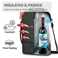 thumbnail image 4 of Tirrinia Insulated 2 Bottle Wine Carrier Tote Cooler Bag for Travel Picnic Padded Champagne Glass, Unique Mothers Day Gifts, 4 of 7