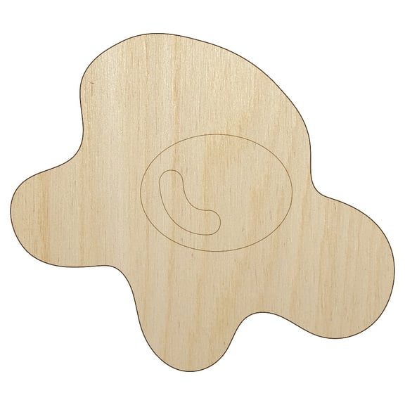 Egg Cooked Sunny Side Up Wood Shape Unfinished Piece Cutout Craft DIY Projects - 4.70 Inch Size - 1/8 Inch Thick