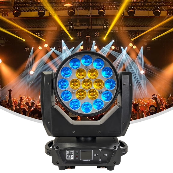 LED 19x15W Wash Zoom Moving Head Beam Light RGBW Party Light
