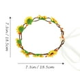 thumbnail image 2 of LULULION 2Pcs Artificial Sunflower Wreath Headband Yellow Bridal Flower Hair Decor for Photo Props, 2 of 5