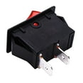 thumbnail image 2 of HQRP ON Off Red Rocker Switch 2-Prong 16A 125V Compatible with KEDU HY35B, Craftsman Saw, Air Compressor, Grizzly T10875 Grinder, Craftsman CX904 Grinder, UL Listed, 2 of 7