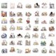 thumbnail image 5 of 50 pcs Cartoon Animal Day Graffiti Stickers Personal Decorative Stickers for Guitar Notebook Luggage, 5 of 5