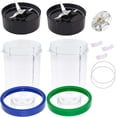 thumbnail image 1 of Cross Blades Replacement Part for Magic Bullet Blender Include Cross Blades Replacement Part &16Oz Tall Jar Cups & Shock Pads & Top Gear & Gaskets & Shock Pad & Cup Lip Rings 12Pack (Model MB1001 250W, 1 of 6