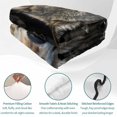 thumbnail image 4 of Quilts Full Size Bedding Set, Wolf Lightweight Quilted Comforter, Mysterious Black Dark Stones Gray Brown Soft Reversible Bedspread Coverlet with Pillow Covers for All Season, 78" x 90", 4 of 9