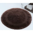 thumbnail image 6 of Saffron Fabs Bath Rug 36" Round Reversible Hand Woven Crochet Lace Border, Assorted Colors, 6 of 7