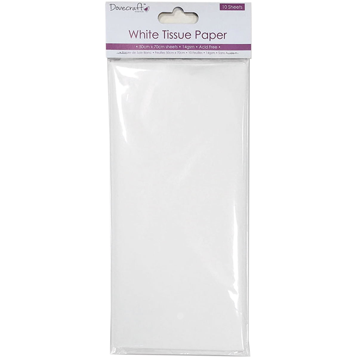 Dovecraft Tissue Paper 50Cm X 70Cm 10/PkgWhite 14Gsm Walmart Canada