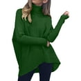 thumbnail image 2 of Lovskoo 2024 Sweaters for Women Turtleneck Winter Trendy Long Sleeve Sweater Green, 2 of 5