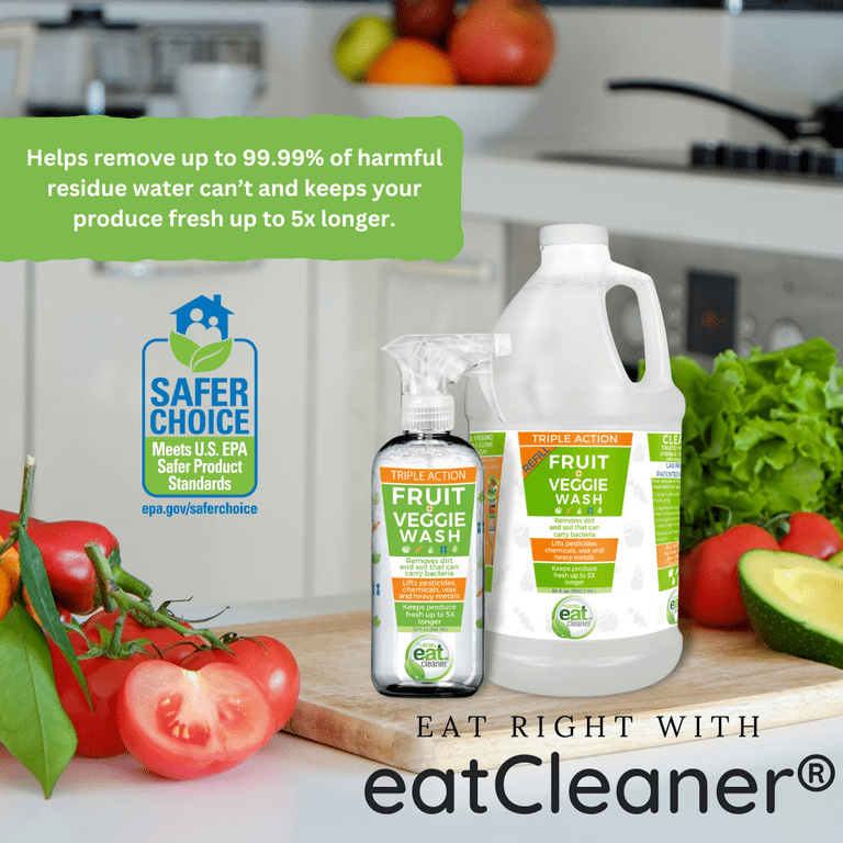 Eat Cleaner - Fruit & Veggie Wash, Produce Wash - Spray Bottle 12 fl. oz. 