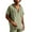 Z-634 Army Lime Green, variant on Gray Mens Short Sleeve Hood Outfits for Man Faux Linen Pleated with Hood Paperbag Basic Fall Summer Button 2026 Clothing Y2K M