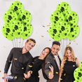 thumbnail image 2 of PMU 25 Pcs Graduation Balloons PartyTex 11 inch Premium Lime Green with All-Over Print Black Grad Caps-Confetti and Streamers Graduation Party Decorations, 2 of 7