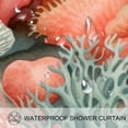 thumbnail image 3 of Coral Waterproof Printed Shower Curtain Set with Hooks for Bathroom Decoration, 3 of 5