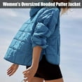 thumbnail image 3 of Women's Oversized Hooded Puffer Jacket, Quilted Lightweight Winter Warm Pullover, Padded Hoodies Coat, for Casual Outdoor and Daily Use, 3 of 7