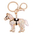 thumbnail image 1 of Llavero con forma de caballo y diamantes de imitación, colgante de caballo con diamantes de imitación, llavero decorativo, 1 of 7