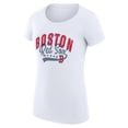 thumbnail image 2 of Women's G-III 4Her by Carl Banks  White Boston Red Sox Filigree Team Fitted T-Shirt, 2 of 3