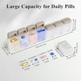 thumbnail image 5 of Shoreew Weekly Pill Organizer with Magnet 7-Day 1 Time Daily Reminder Medicine Dispenser Portable Pill Container Holder Large Capacity Medicine Box for Supplements, 5 of 6