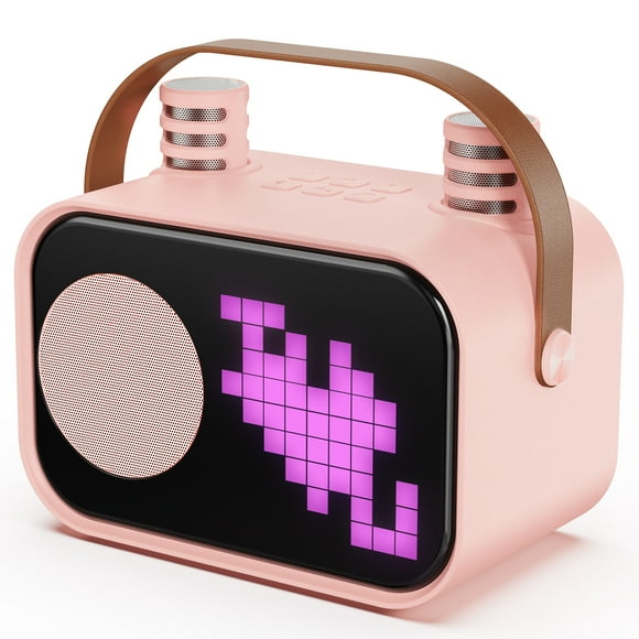 JYX Karaoke Machine, Home Karaoke System with 15 Animated Dispaly Modes, Mini Portable Karaoke Machine with 2 Microphones, Green