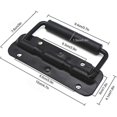 thumbnail image 2 of 2 Piece Folding Handle Stainless Steel Spring Loaded Crate Handle Heavy Duty Handles Tool Box Tool Box Puller Tool Black., 2 of 4