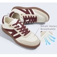 thumbnail image 4 of LUCKY STEP Womens Classic Retro Gum Sole Fashion Sneakers Anti Slip Casual Shoes,Beige&Red, 4 of 11