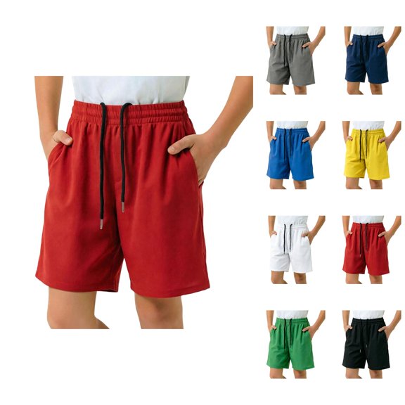 Boys Athletic Shorts with Elastic Waistband for Everyday and Outdoor Activity Breathable Mesh Gym and Sports Shorts for Boys Boys' Shorts Summer Casual Pants