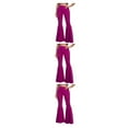 thumbnail image 4 of relayinert Coton Polyvalent Femmes Bell Pantalon Bas avec Coupe Extensible Respirant Taille Haute Cloche Bas Violet S 3Set, 4 of 6
