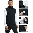 thumbnail image 4 of Satankud Mens Lightweight Softshell Vest Windproof Sleeveless Outerwear Zip Up Jacket Fleece Lined Waterproof Vest Outerwear for Running Hiking Travel Black-L, 4 of 10