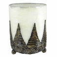 thumbnail image 2 of Stoneage Arts Inc 8" White and Black Cylinder Spirals Hand Made Glass Candleholder, 2 of 2