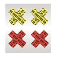 thumbnail image 2 of Peekaboos Caution X Pasties - 2 Pairs 1 Red/1 Yellow, 2 of 2