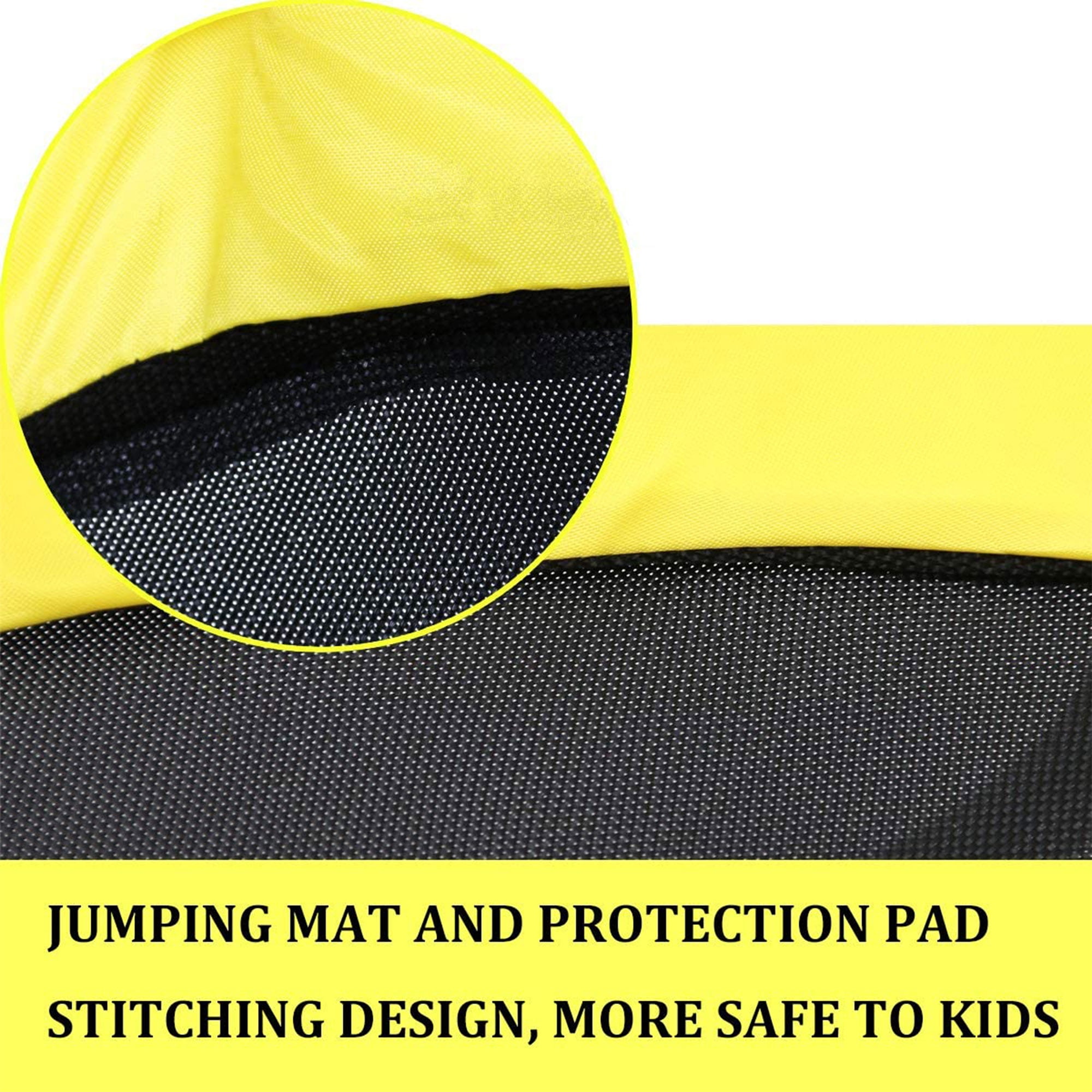 LANGXUN Outdoor Kid Mini Trampoline w/ Safety Net and Basketball Hoop