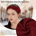 thumbnail image 3 of Diademas únicas para mujeres, diadema elástica antideslizante, banda para el cabello atlética que absorbe la humedad, gris oscuro, 6 Pcs, 3 of 7