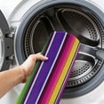thumbnail image 6 of Area Rugs 2.7'x5', Mexican Style Carpet Runner Indoor Outdoor Rugs Home Decor Aesthetic, Colorful Mexico Stripes Purple Green Non Slip Mats Washable Accent Rug for Living Room Bedroom, 6 of 8