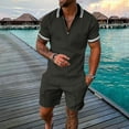 thumbnail image 2 of Baqcunre Track Suits For Men Set Men'S 3D Short Sleeve Suit Shorts Beach Tropical Hawaiianss Body Sports Shorts Suit Sports Suit Mens Outfits Tops For Men Bronze L, 2 of 4
