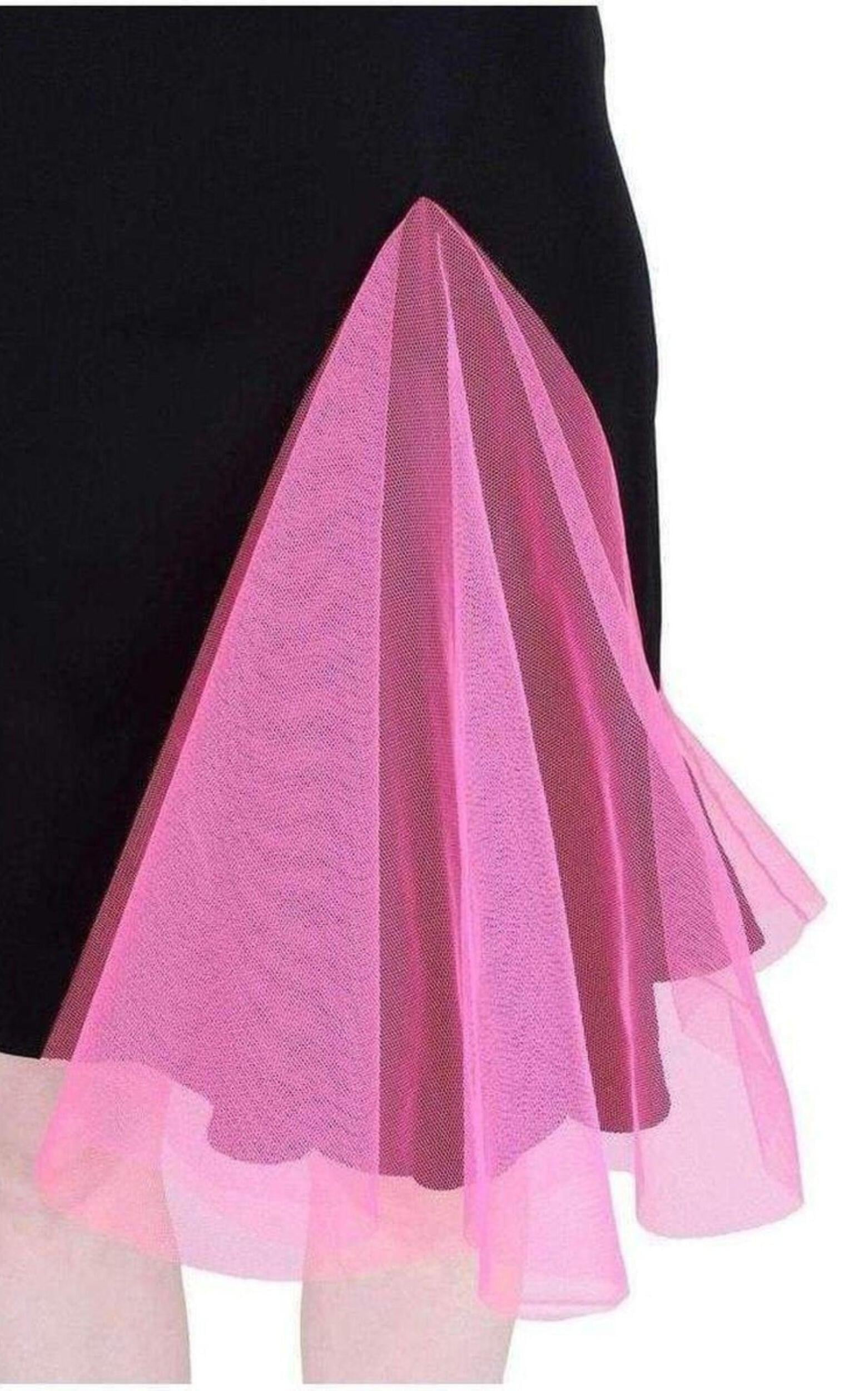 パーティードレス Black Strappy Dress With Neon Pink Godets Black Strappy Dress With Neon Pink Godets - Walmart.com
