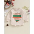thumbnail image 2 of Liacowi Baby Christmas Romper Long Sleeve Crew Neck Letters Print Fall Bodysuit Clothes for Girls Boys, 2 of 8