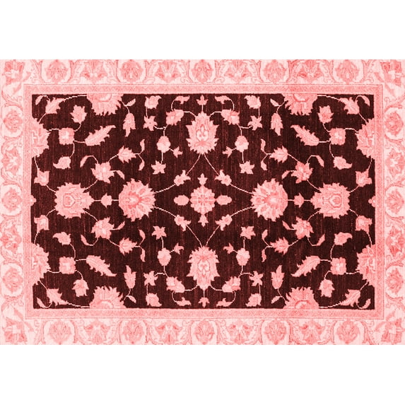 Ahgly Company Indoor Rectangle Oriental Red Traditional Area Rugs, 2' x 5'