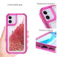 thumbnail image 3 of CoverON Apple iPhone 12 Mini Case (5.4"), Liquid Glitter Military Grade Heavy Duty Full Body Clear Bling Quicksand Phone Cover, Hot Pink, 3 of 8