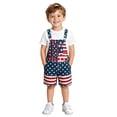 thumbnail image 3 of Tisuna Boys And Girls July 4Th Overalls Kids Star Striped Print Sleeveless Romper Stylish Fit American Celebrate 250 Years Birthday Patriotic Jumpsuit Navy Size 4-5 Years, 3 of 7