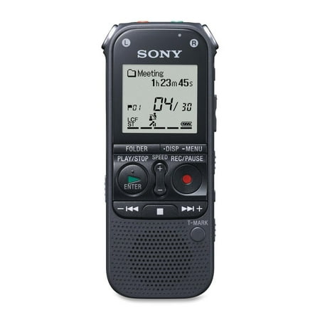 Sony 2GB Digital Voice Recorder with LCD Display, Black, ICD-AX412
