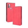 thumbnail image 1 of Compatible with Motorola Moto G10/ G10 Power Case Magnetic Closure Vintage Pattern PU Leather Wallet Cover with Card Slots-Red, 1 of 5