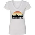 thumbnail image 3 of Inktastic Albuquerque New Mexico Skyline Women's V-Neck T-Shirt, 3 of 5