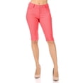 thumbnail image 2 of Women's Stay Comfortable and Stylish in Casual Solid Stretchy Bermuda City Shorts, 2 of 5